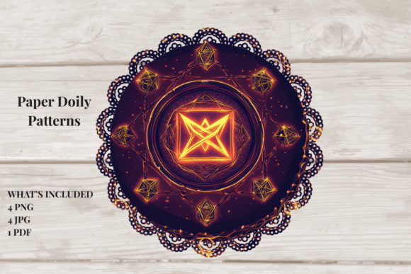 Arcane Ember Doily Set: A Practical Asset for Fantasy and Gothic Design