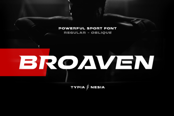 Broaven: Bold Slab Serif for Sports and Tech Branding