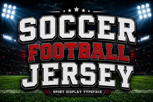 Capturing Athletic Energy: Designing with the Soccer Football Jersey Font