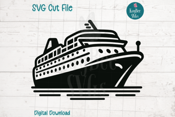 Cruise Ship SVG Cut File for Creative Projects