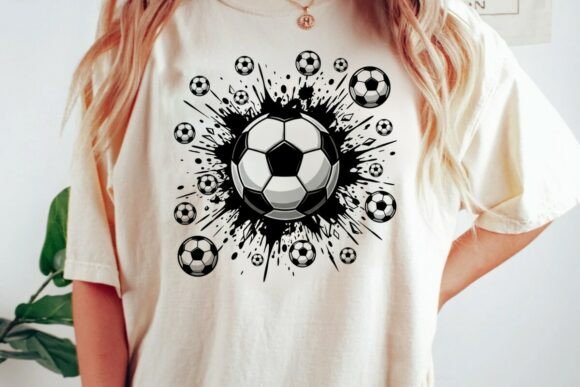Elevating Game Day Gear with Soccer Ball Splatter Football Ink Art