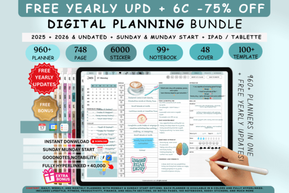 Evaluating the Digital Planner Blue 2025 2026 2027 Undated for Long-Term Organization