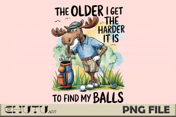 Evaluating the Funny Golf Moose Quote PNG File for Creative Projects
