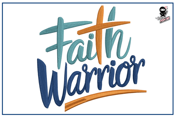 Faith Warrior: Premium Embroidery Design Assets