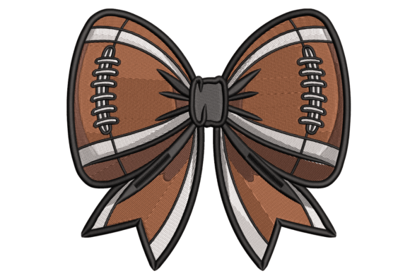 Football Bow – Cute Sports Fan: Evaluating Texture-Based Embroidery Designs