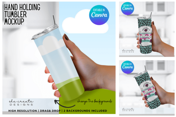 Hand Holding 20oz Tumbler Mockup: Elevating Product Presentation