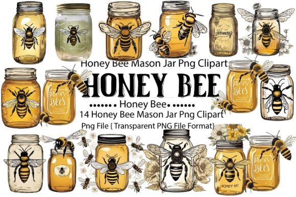 Honey Bee Mason Jar PNG Bundle Guide