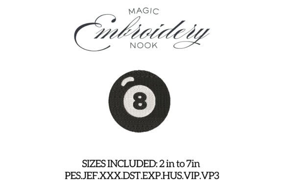 Mastering the Lucky Number 8 Ball Embroidery Design: A Guide to Classic Game Room Style