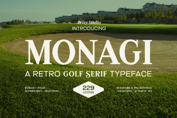 Monagi: Elevating Golf Branding with Timeless Serif Elegance