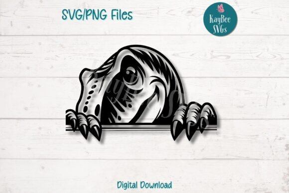 Peeking Velociraptor SVG Design Guide