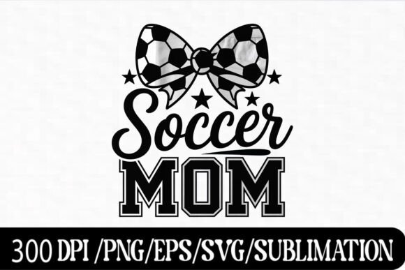 Soccer Mom Bow Graphic Design Assets