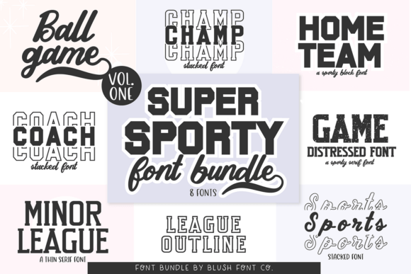Super Sport Bundle: Varsity Fonts for Creative Projects