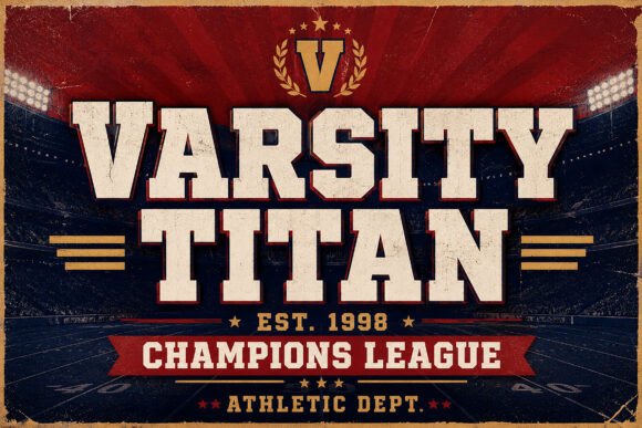Varsity Titan: Bold Athletic Typography for Any Project